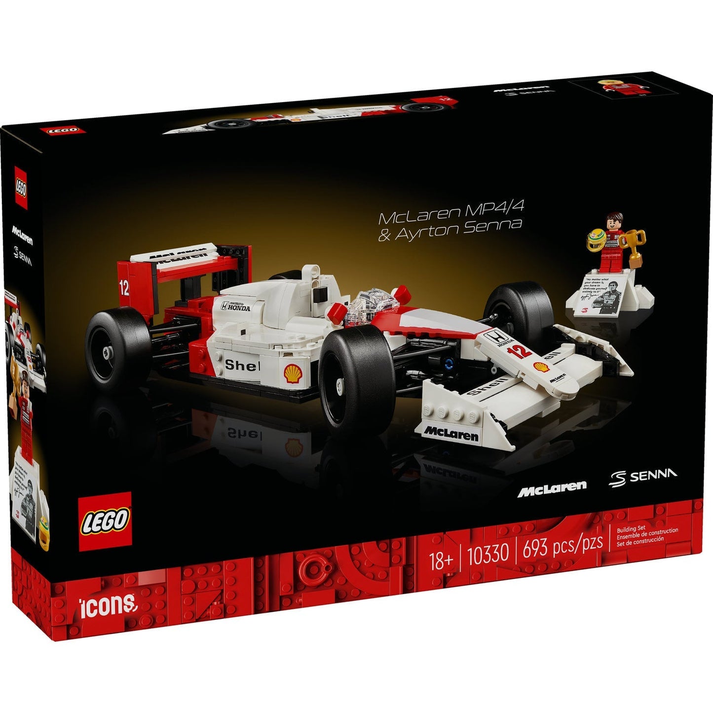 LEGO McLaren MP4/4 & Ayrton Senna Race Car