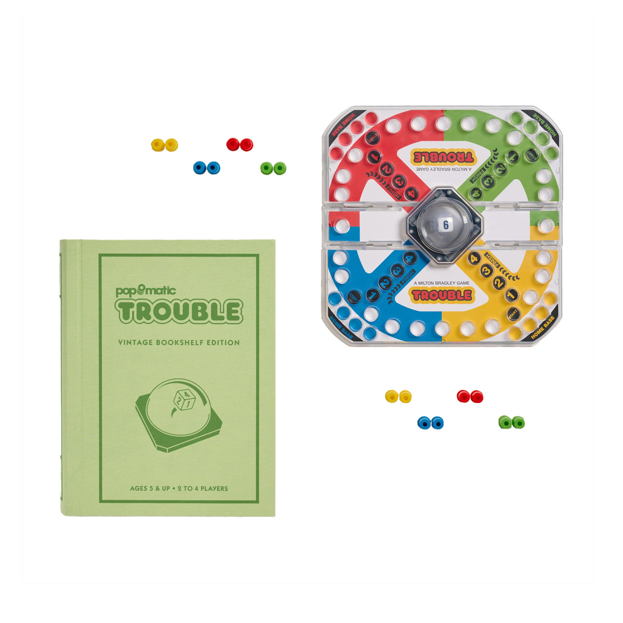 Vintage-Bücherregal-Spiele