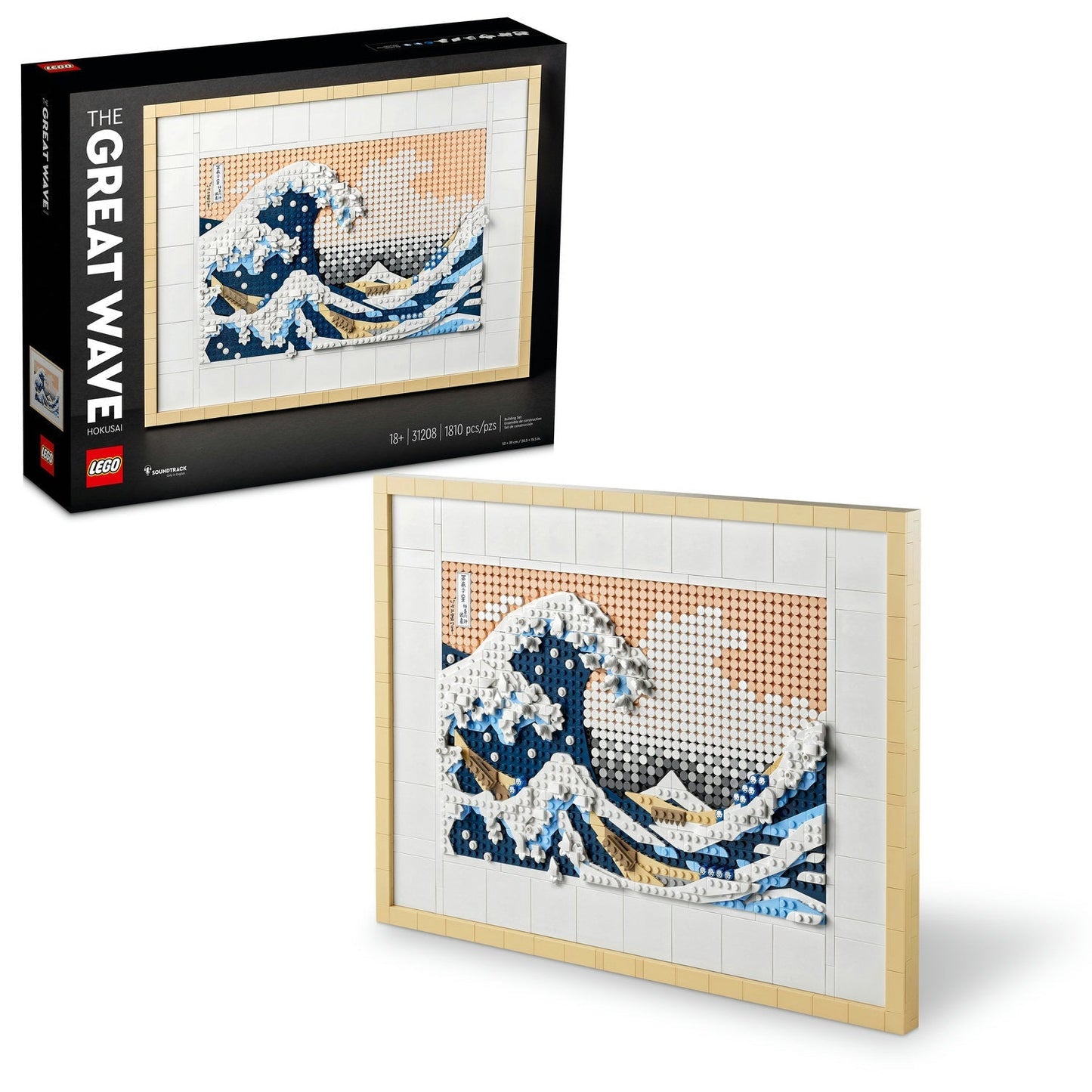 LEGO Hokusai The Great Wave Wall Art