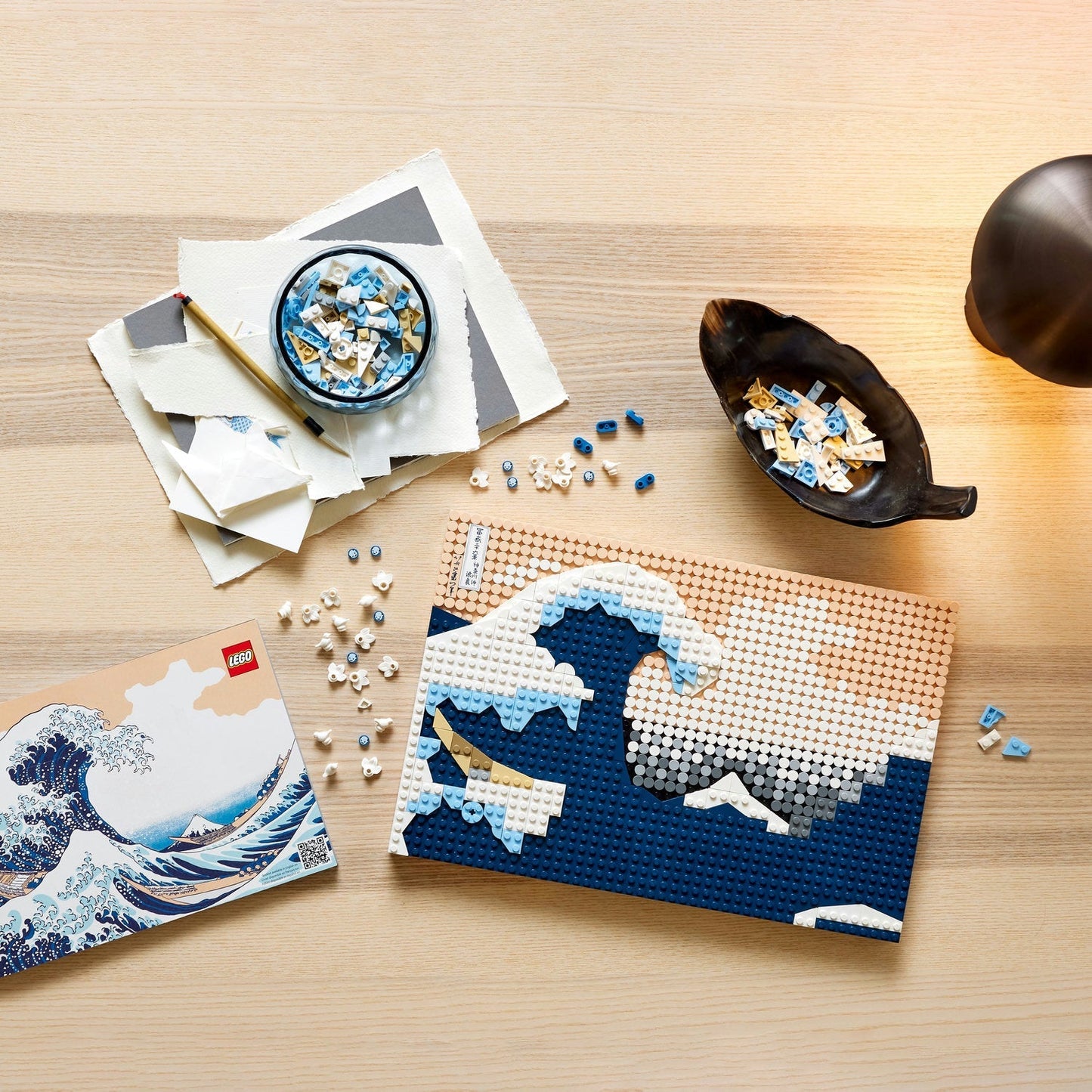 LEGO Hokusai The Great Wave Wall Art
