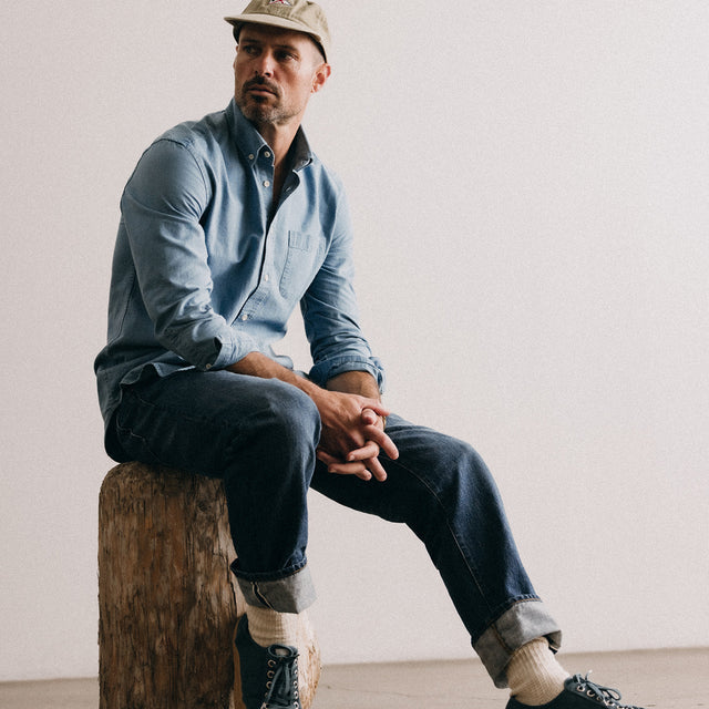 Taylor Stitch Washed Indigo Jack Shirt