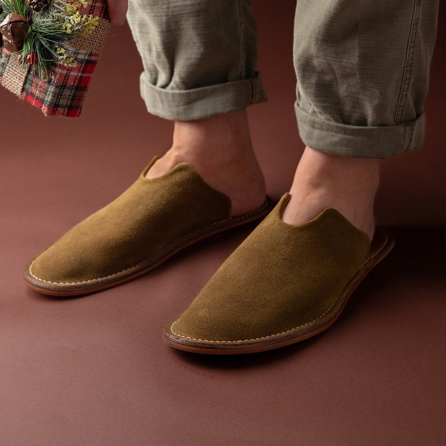 Mr. Grumpy Leather Slippers