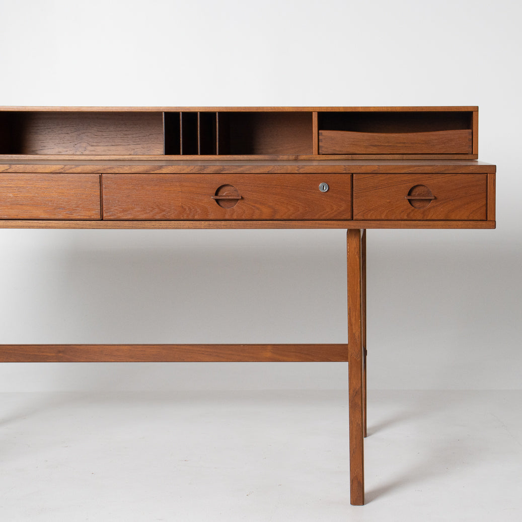 Peter Lovig Mid Century Danish Teak Flip Top Desk