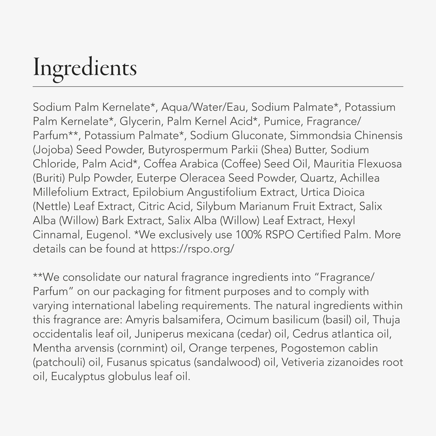 Caldera + Lab The Body Bar