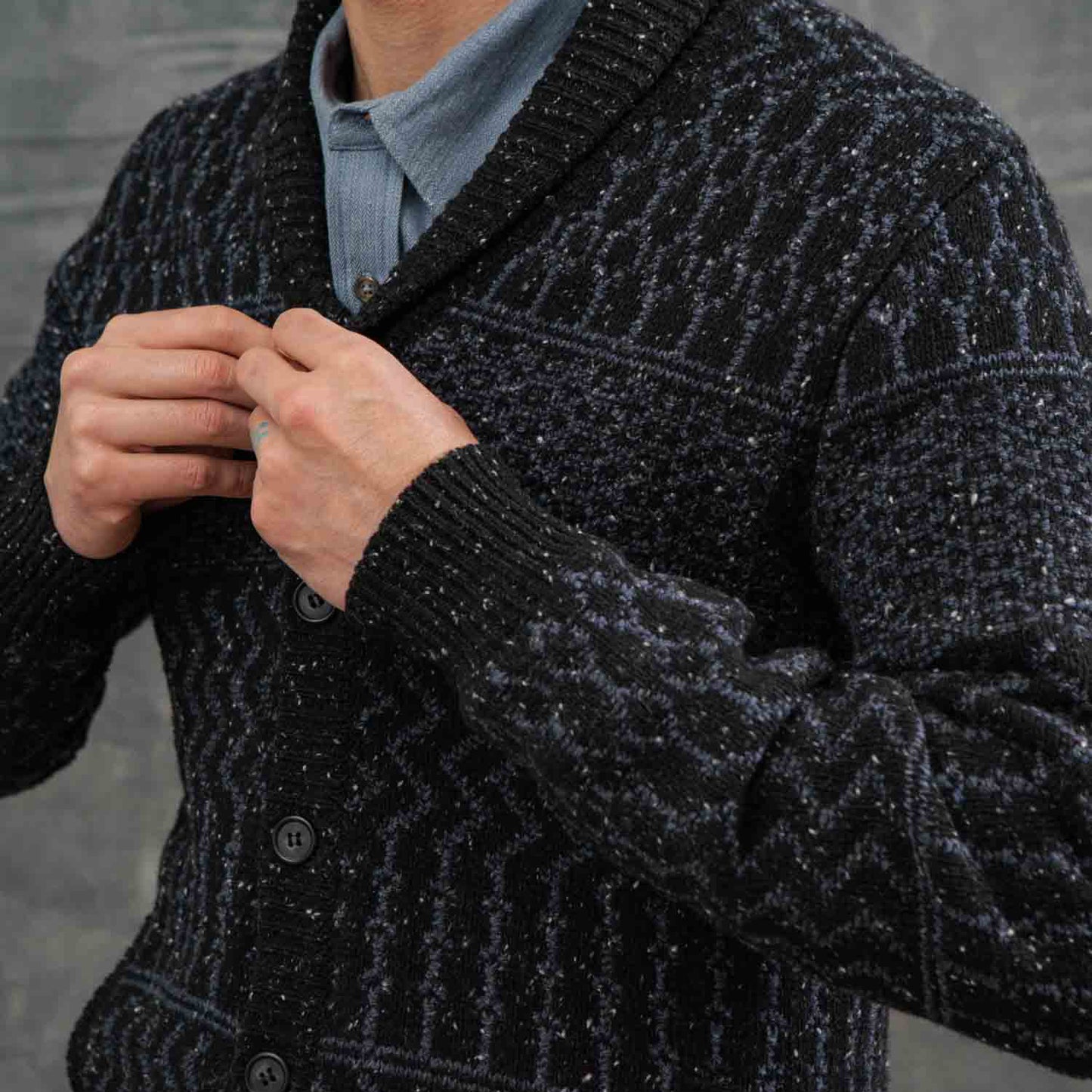 Bridge & Burn Midnight Tweed Anders Cardigan