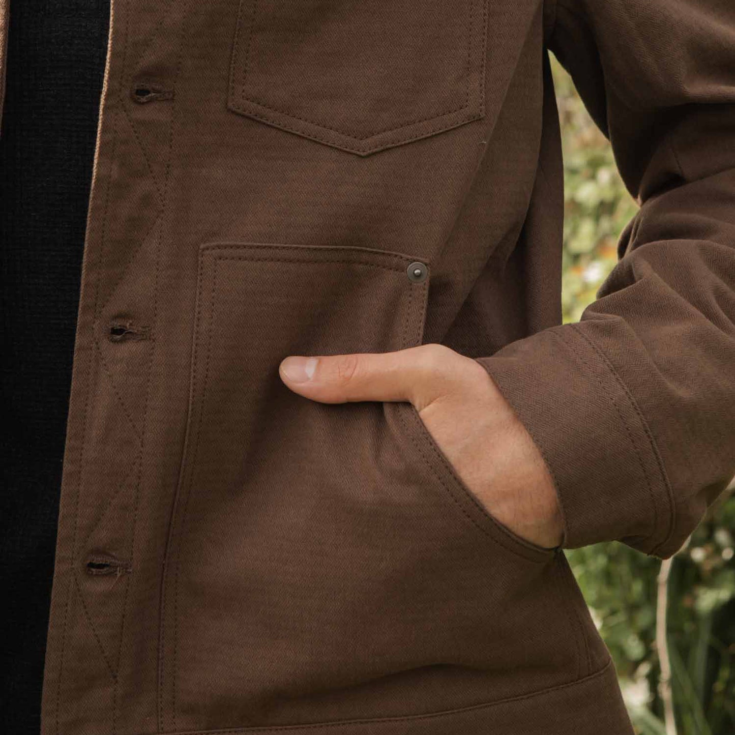 Bridge & Burn Burl Walnut Trucker Jacket