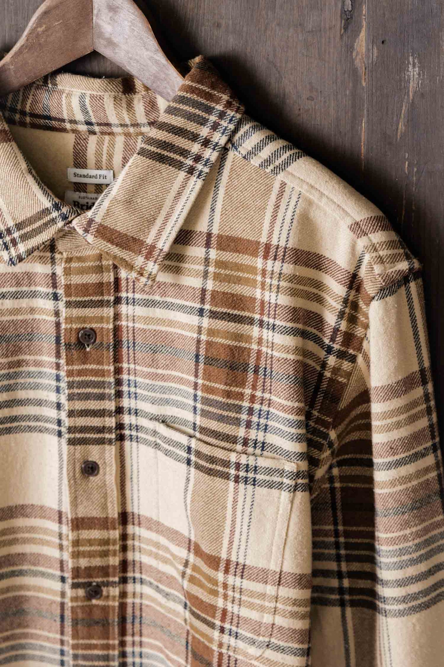 Bridge & Burn Latte Plaid Larson Shirt