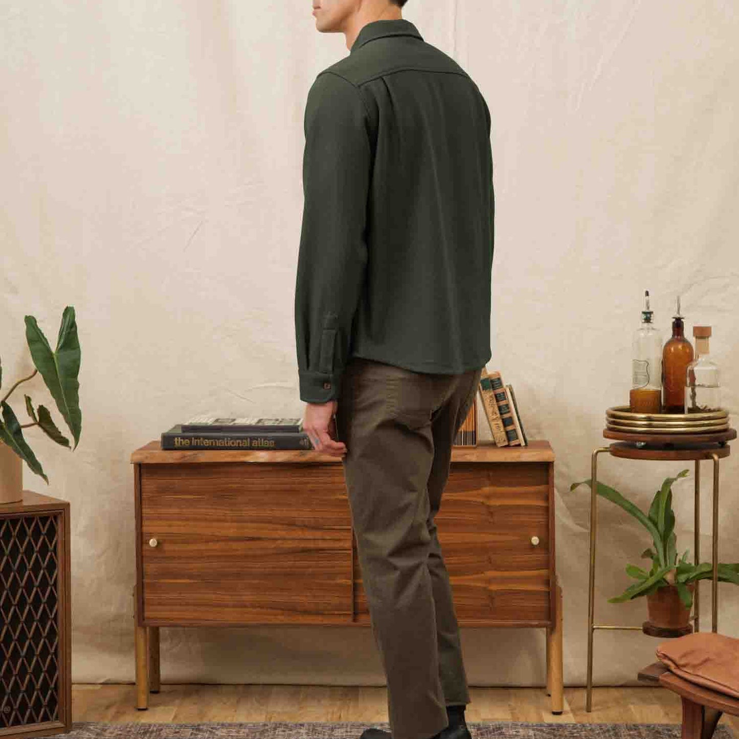 Bridge & Burn Dark Sage Pointer Overshirt