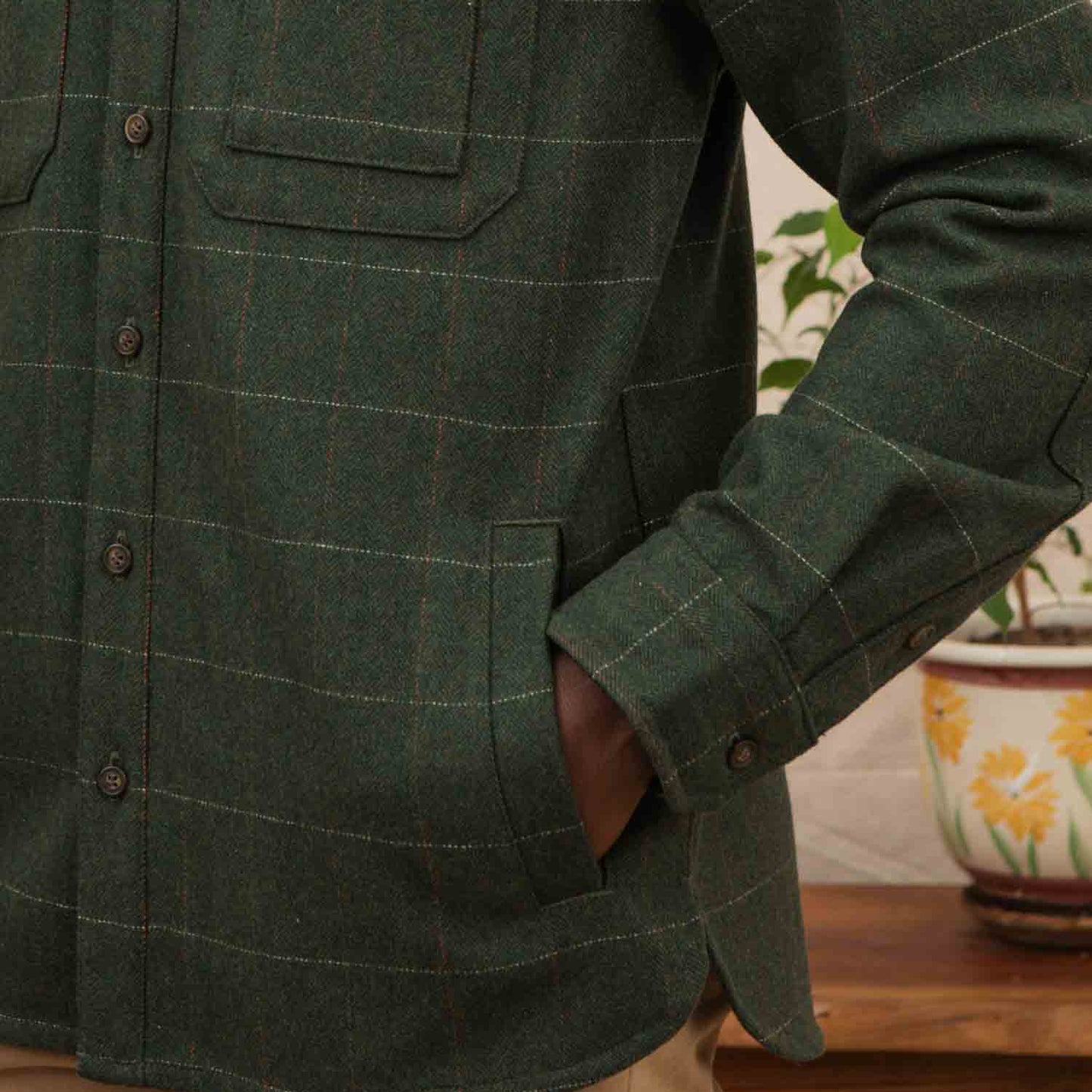 Bridge & Burn Cypress Windowpane Fielding Shirt Jacket