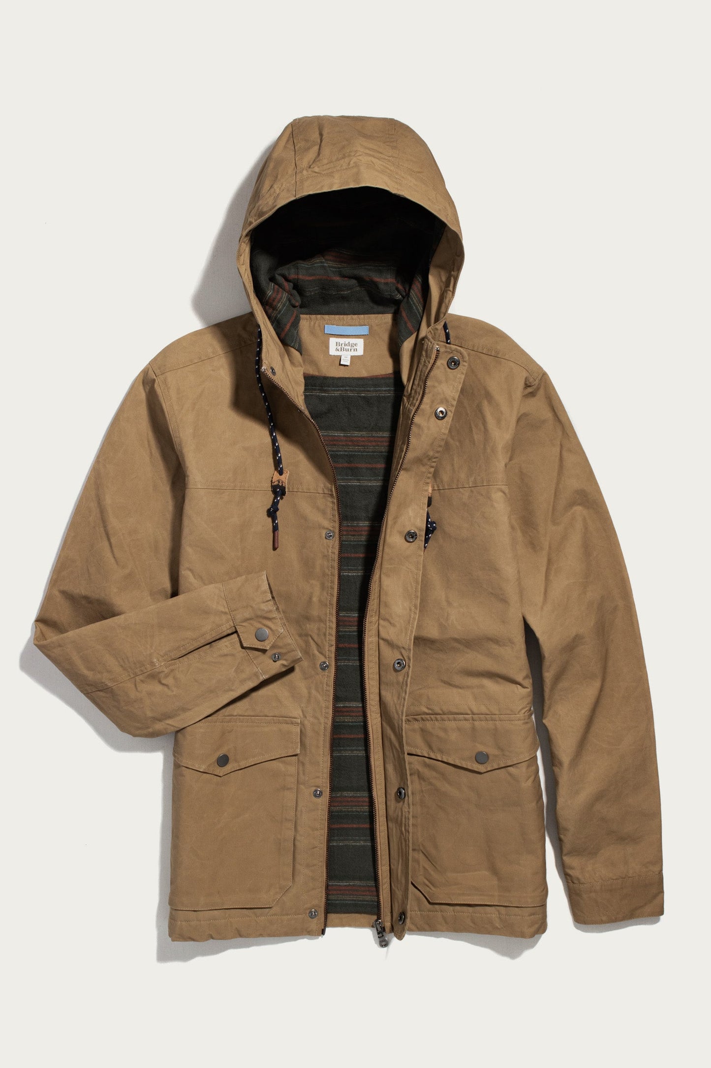Bridge & Burn Dark Khaki Waxed Canvas Marshall Jacket