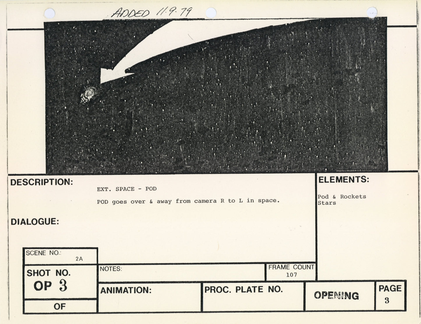 Empire Strikes Back VFX Storyboard: Opening 3