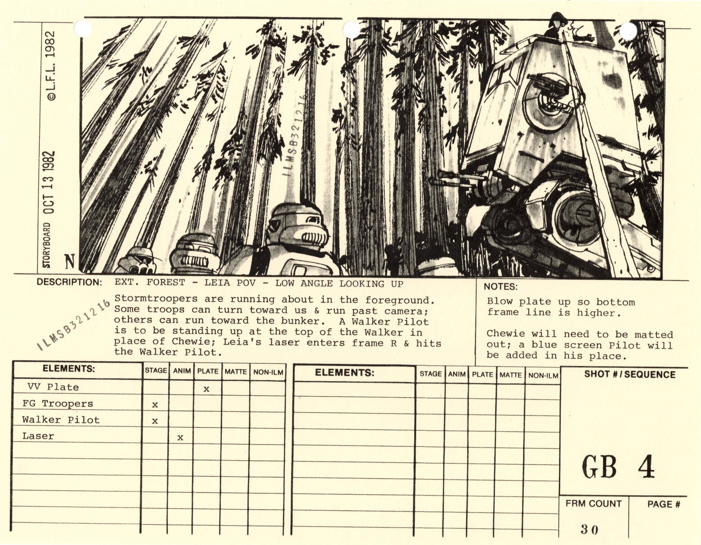 Star Wars: Return of the Jedi - VFX Storyboard: Ground Battle 4