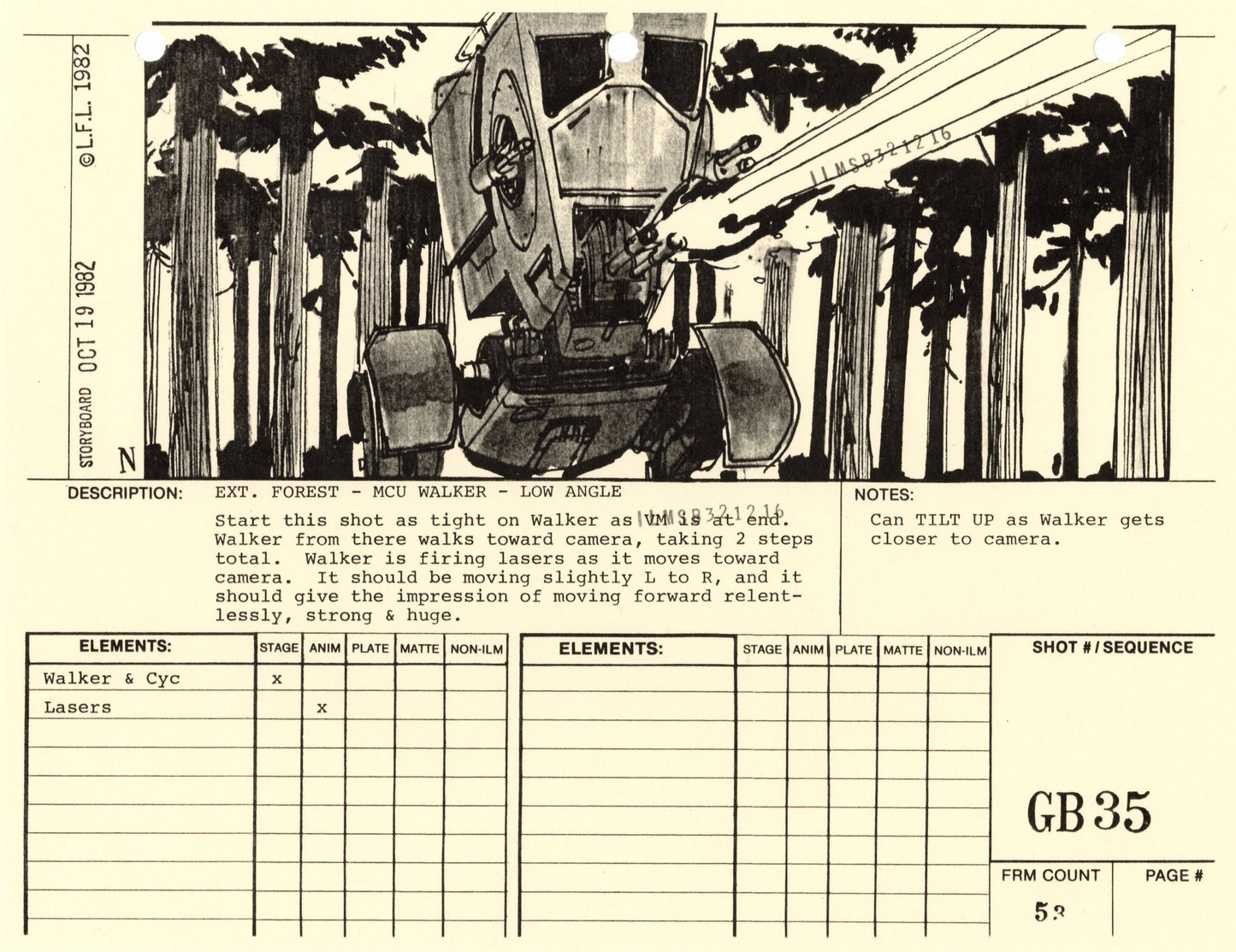 Star Wars: Return of the Jedi - VFX Storyboard: Ground Battle 35