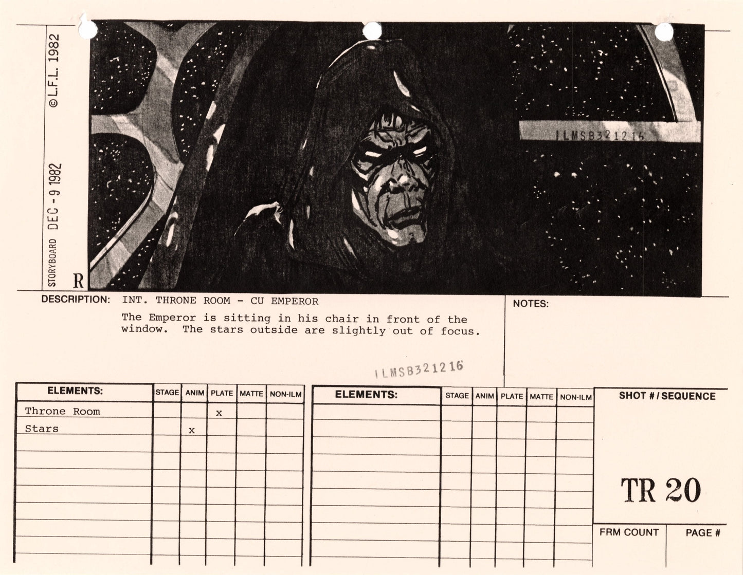 Star Wars: Return of the Jedi - VFX Storyboard: Throne Room 20