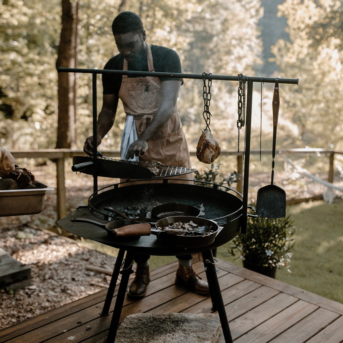 BareBones Cowboy Fire Pit Grill