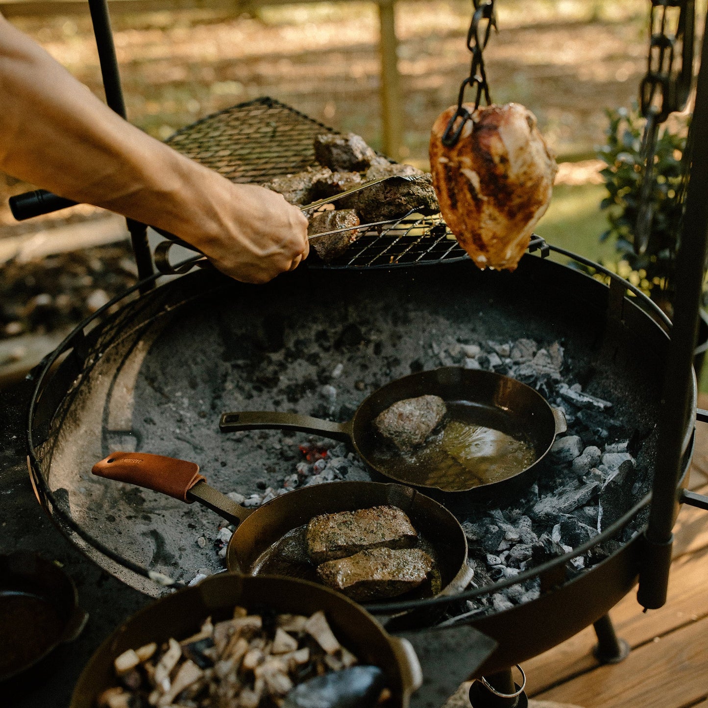 BareBones Cowboy Fire Pit Grill