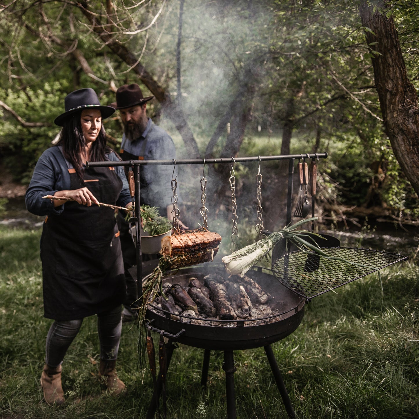 BareBones Cowboy Fire Pit Grill