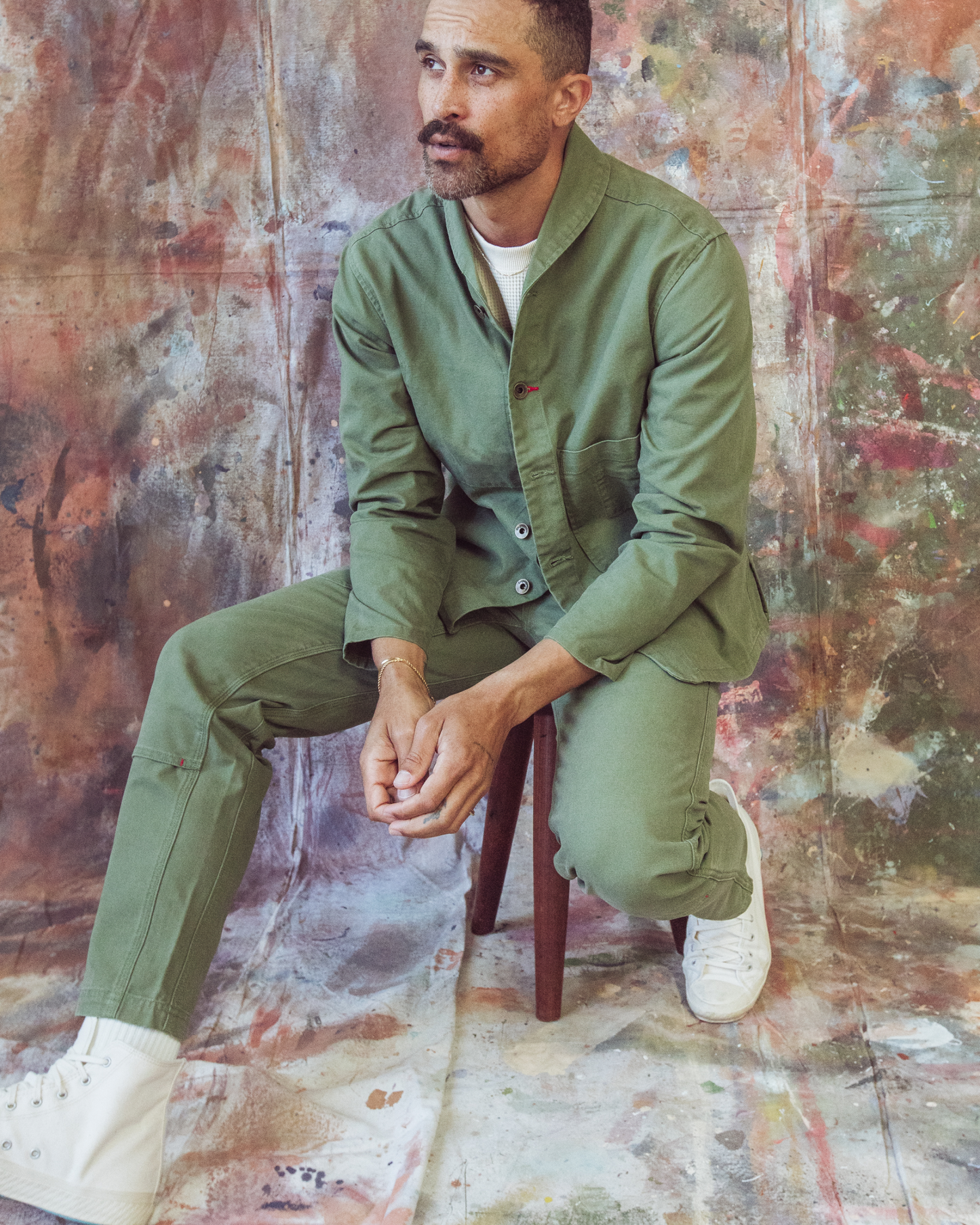 Imperfects Courier Pant Sharp Fit in Craft Canvas