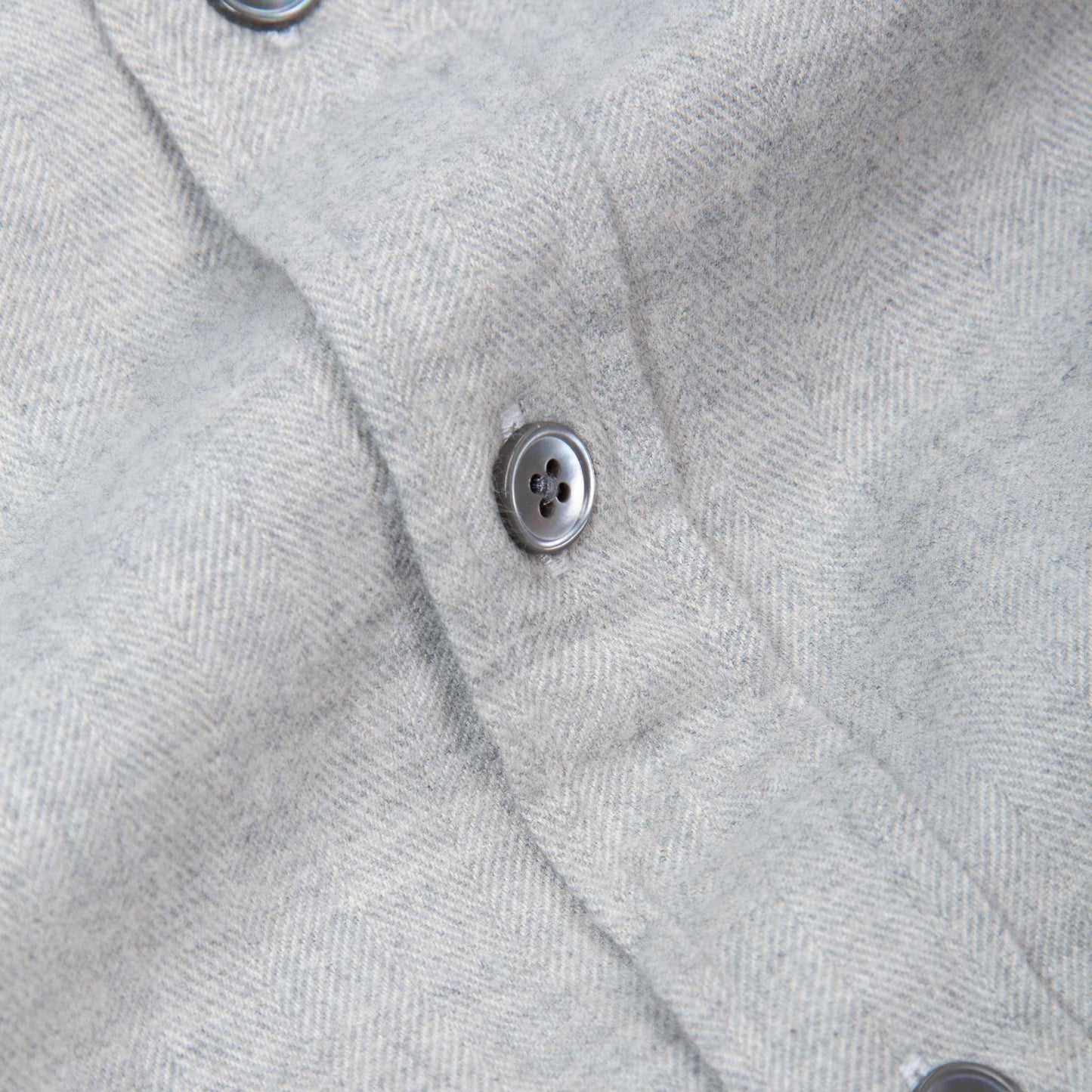 Rivay Cortina Brushed Cotton Camp Shirt in Light Grey