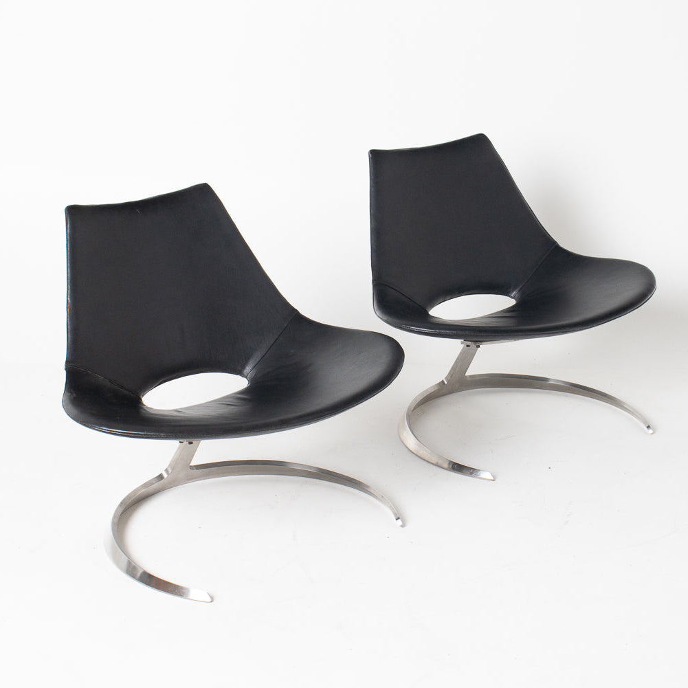 "Scimitar" Lounge Chairs by Preben Fabricius and Jørgen Kastholm