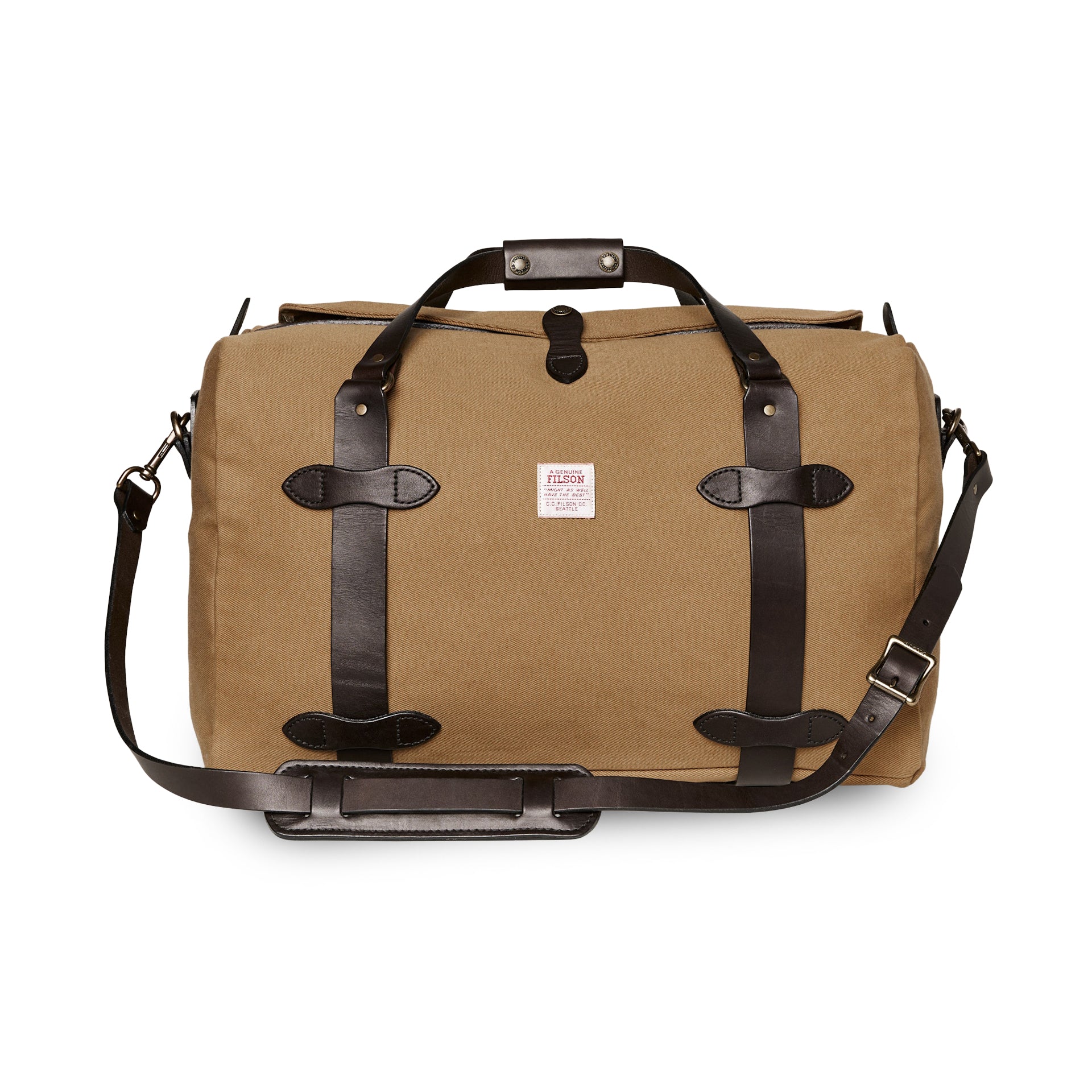 Filson Medium Rugged Twill Duffle Bag Tan