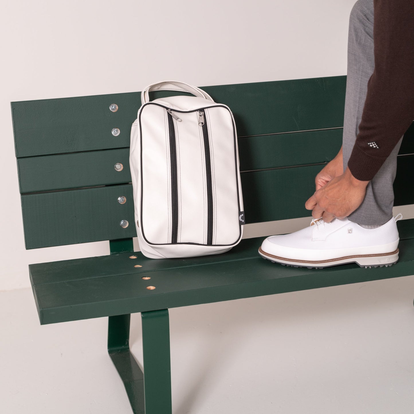 Jones Golf Classic White Shoe Bag