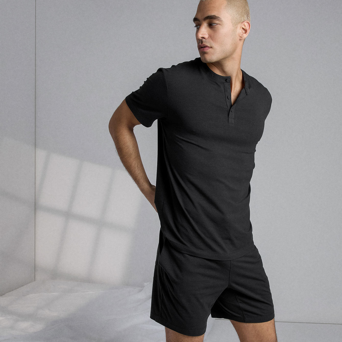 Lunya Men's Immersed Black Slumberknit Short