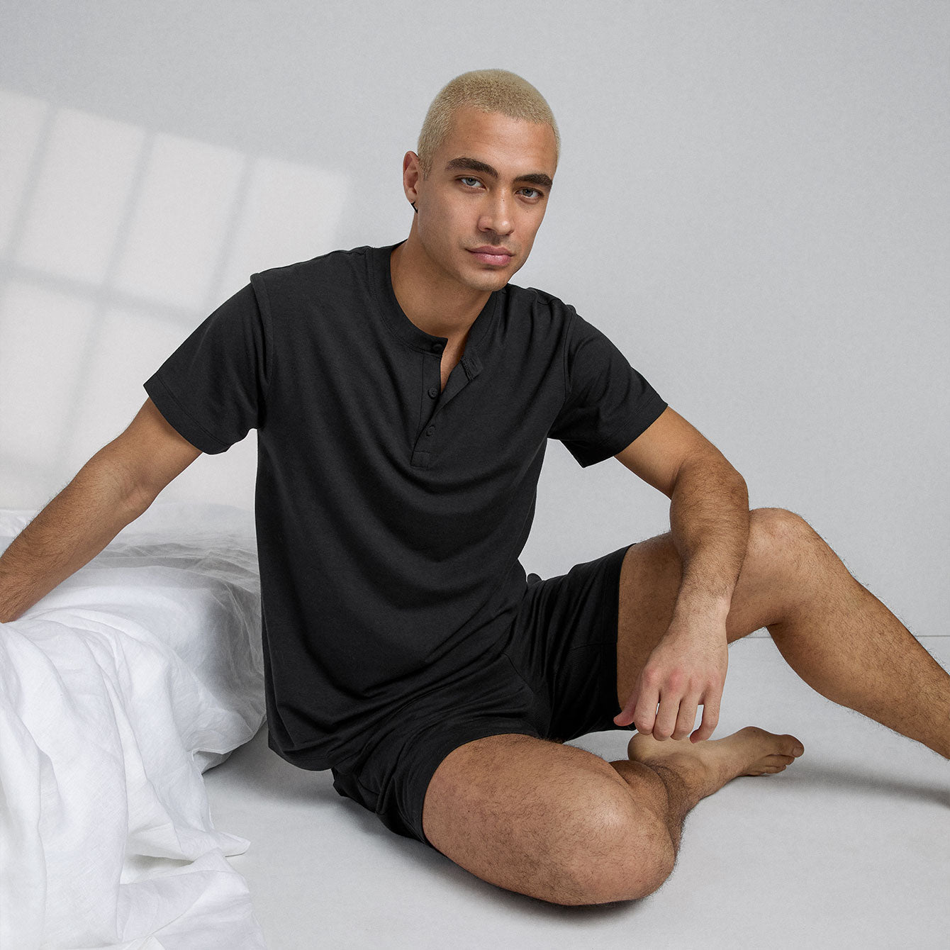 Lunya Men's Immersed Black Slumberknit Short