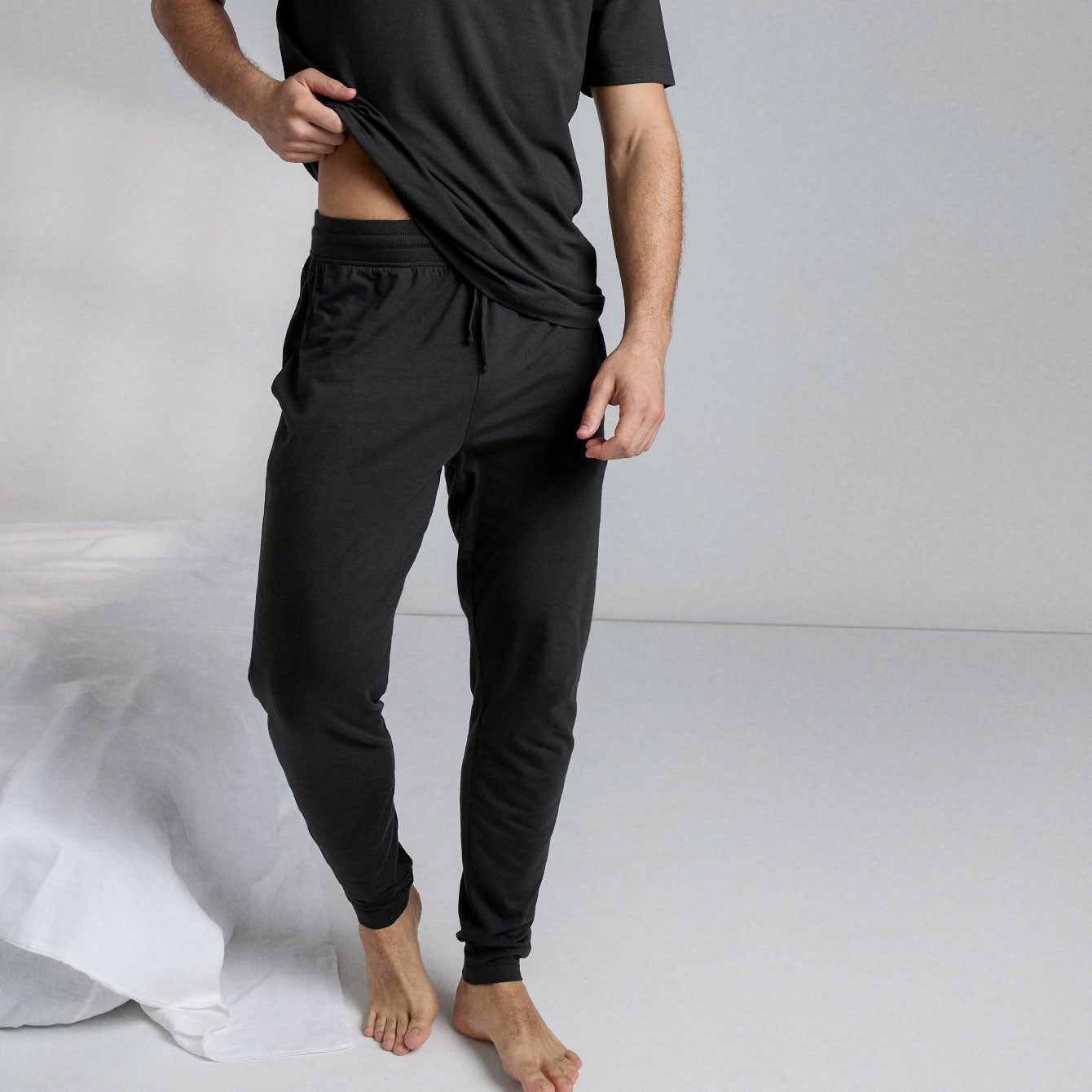 Lunya Men's Immersed Black Slumberknit Pant