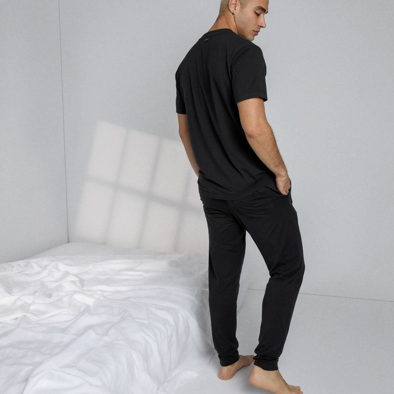 Lunya Men's Immersed Black Slumberknit Pant