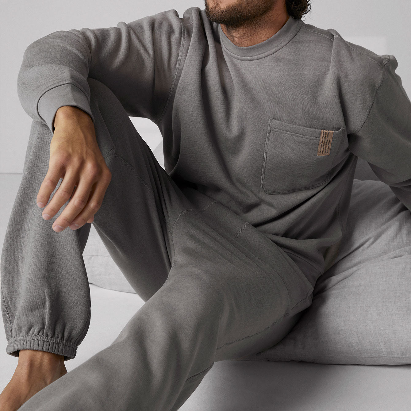 Lunya Men’s Ebbing Fog Silksweats Reversible Jogger