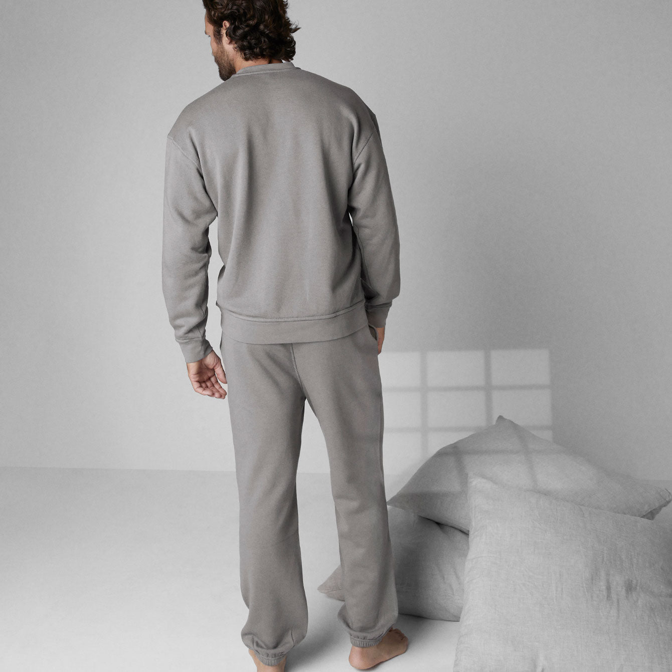 Lunya Men’s Ebbing Fog Silksweats Reversible Sweatshirt