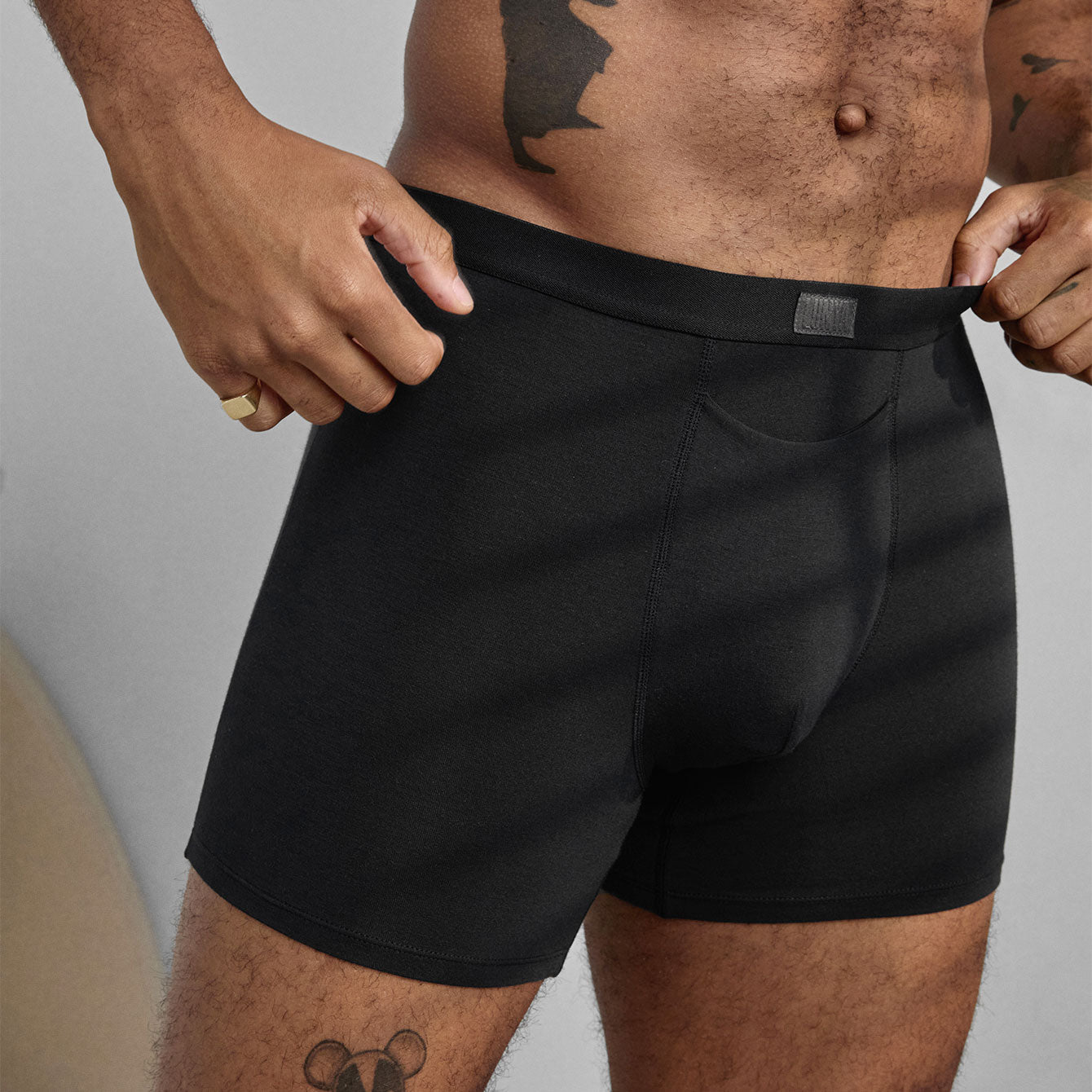 Lunya Men's Immersed Black Soft Modal Boxer Brief