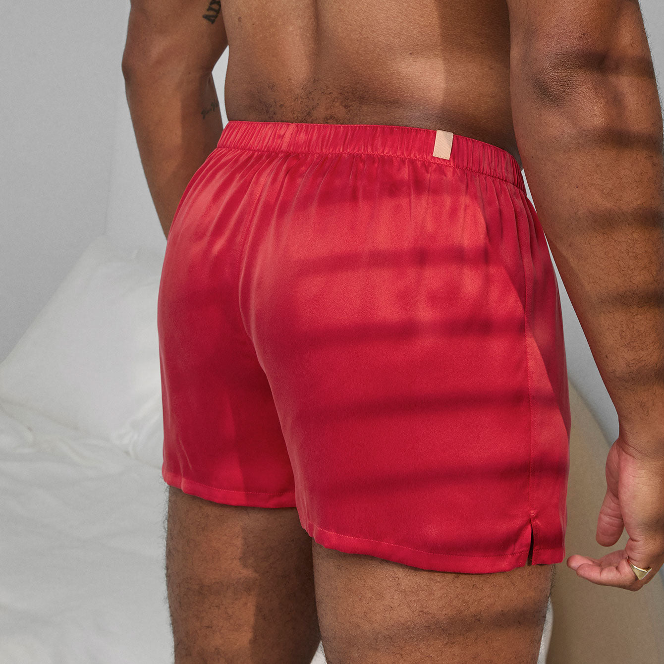 Lunya Men's Carmine Red Washable Silk Boxer