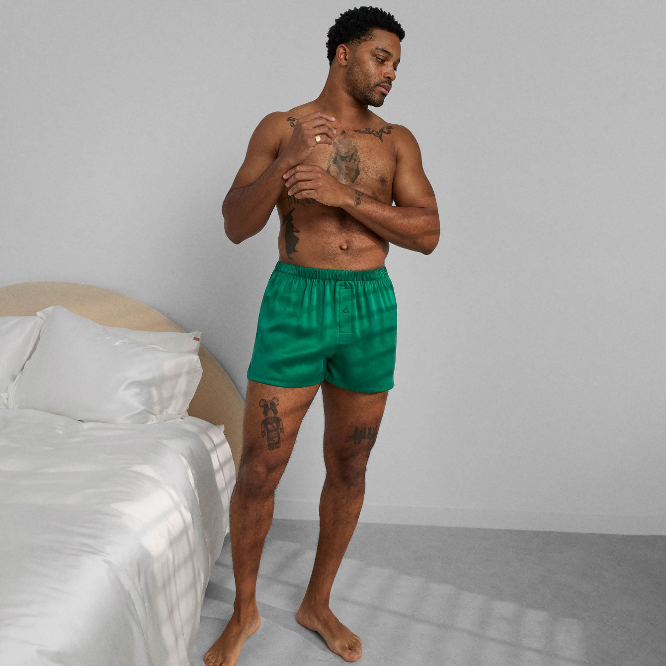 Lunya Men's Estuarine Green Washable Silk Boxer