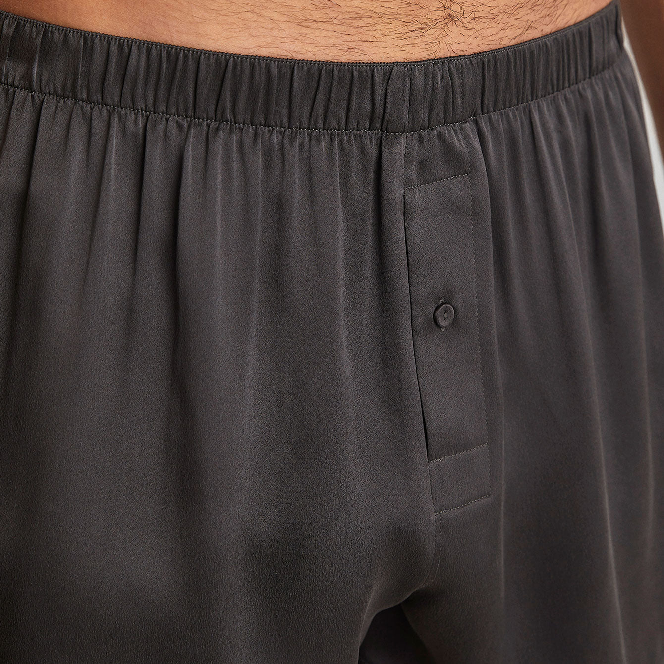 Lunya Men's Meditative Grey Washable Silk Boxer