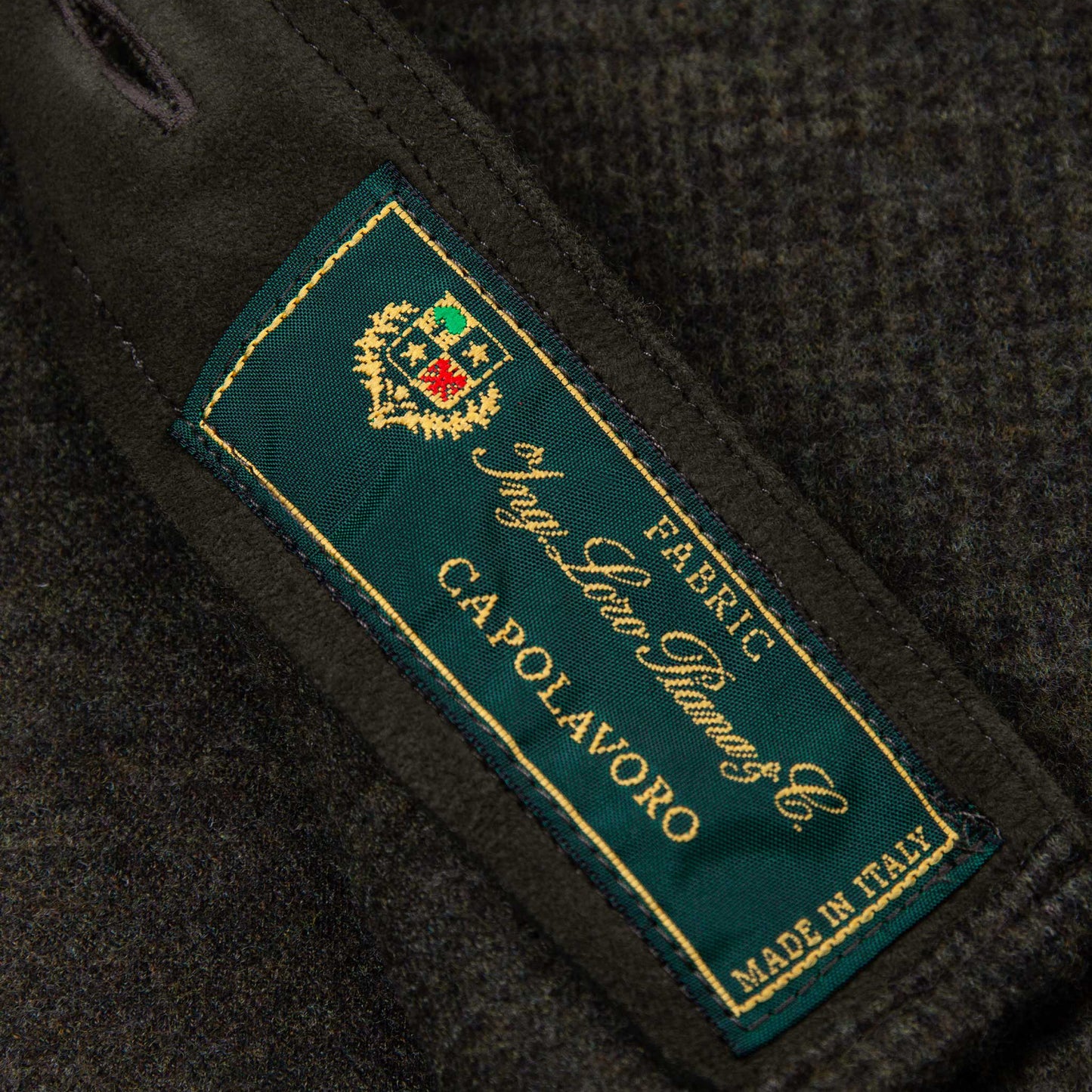 Rivay Meade Wool Glen Plaid Overshirt in Olive Drab