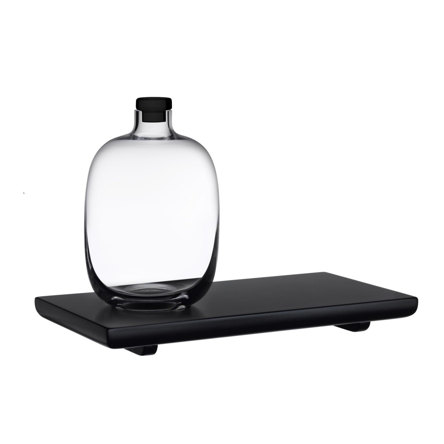 Nude Malt Whiskey Bottle with Wooden Tray