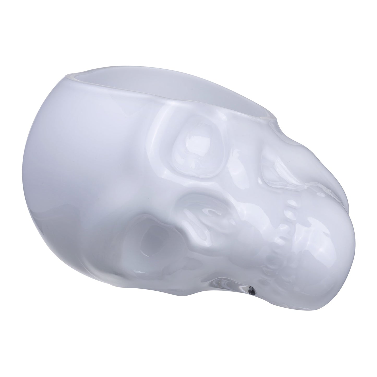 Nude Memento Mori Faceted Opal White Skull Bowl