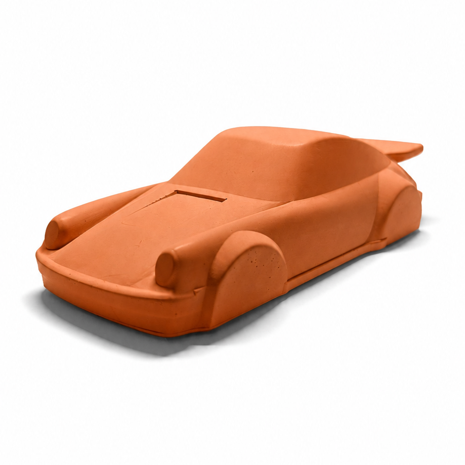 Porsche 911 Concrete Sculpture Ember Orange