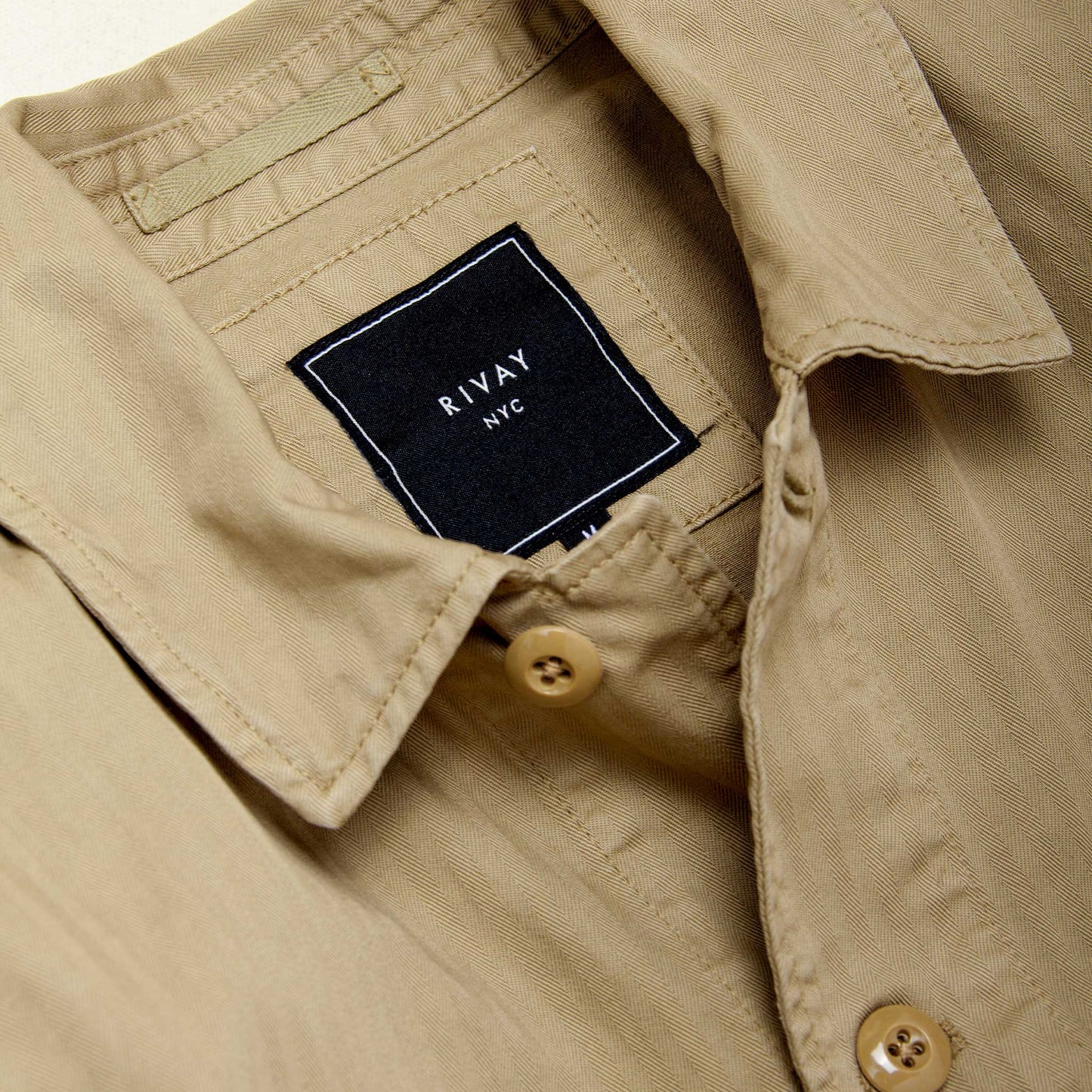 Rivay Garment Dyed Khaki Chore Jacket