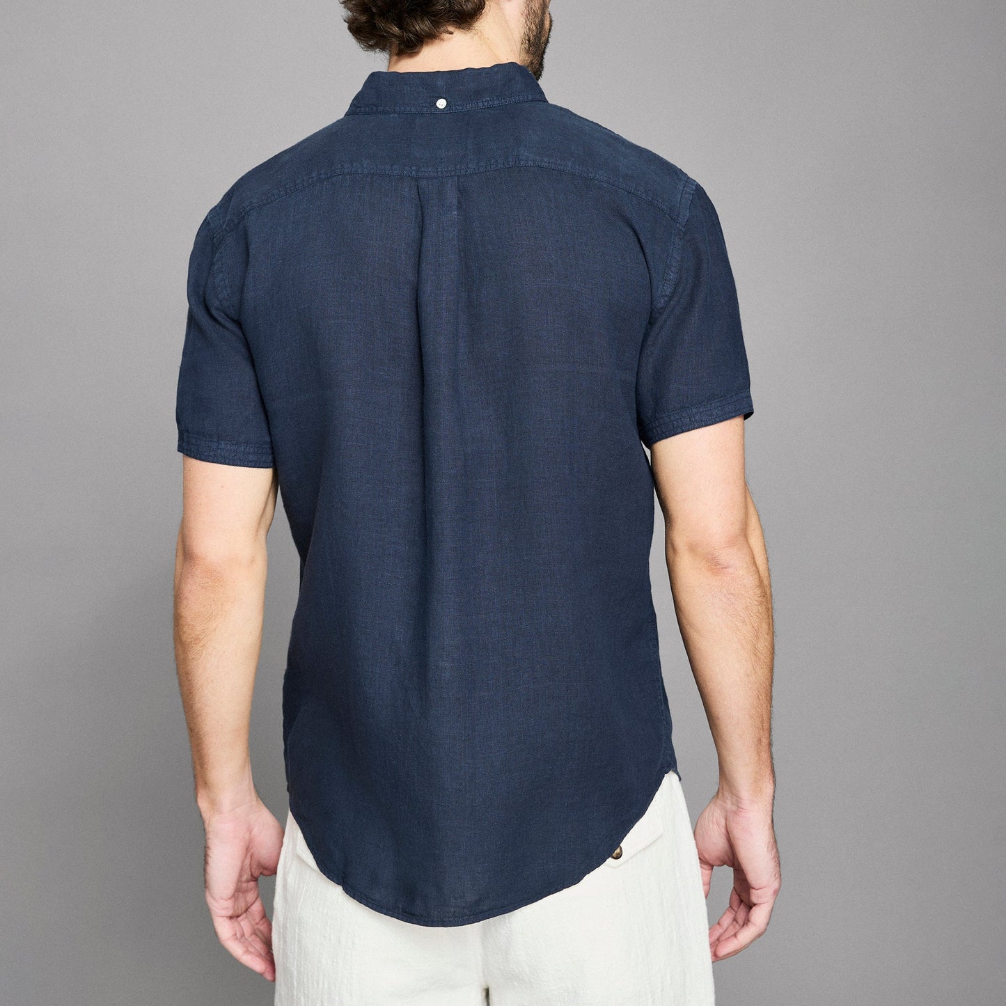 Billy Reid Short Sleeve Linen Tuscumbia Shirt Button Down