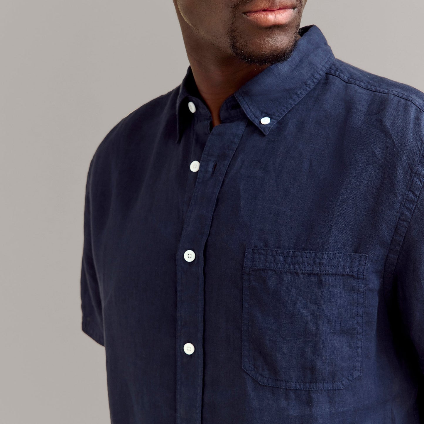 Billy Reid Short Sleeve Linen Tuscumbia Shirt Button Down