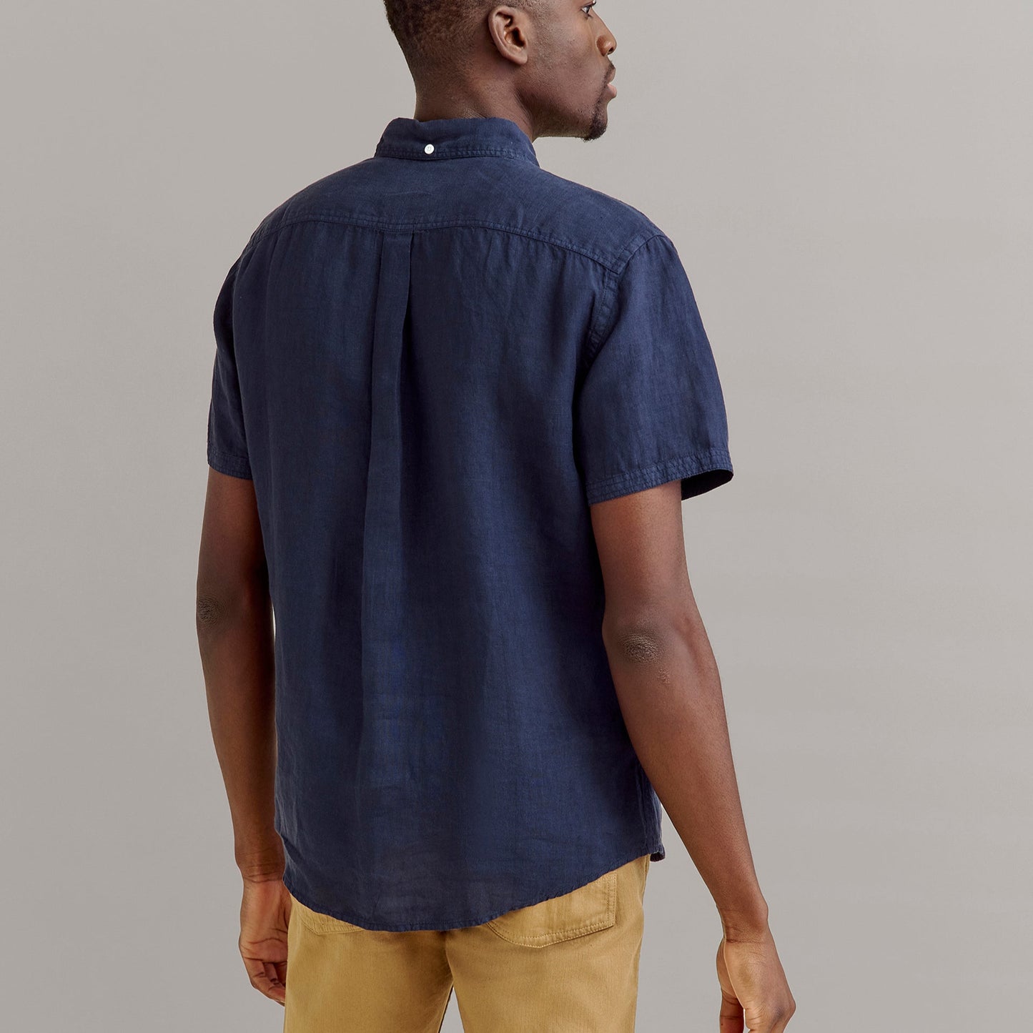Billy Reid Short Sleeve Linen Tuscumbia Shirt Button Down
