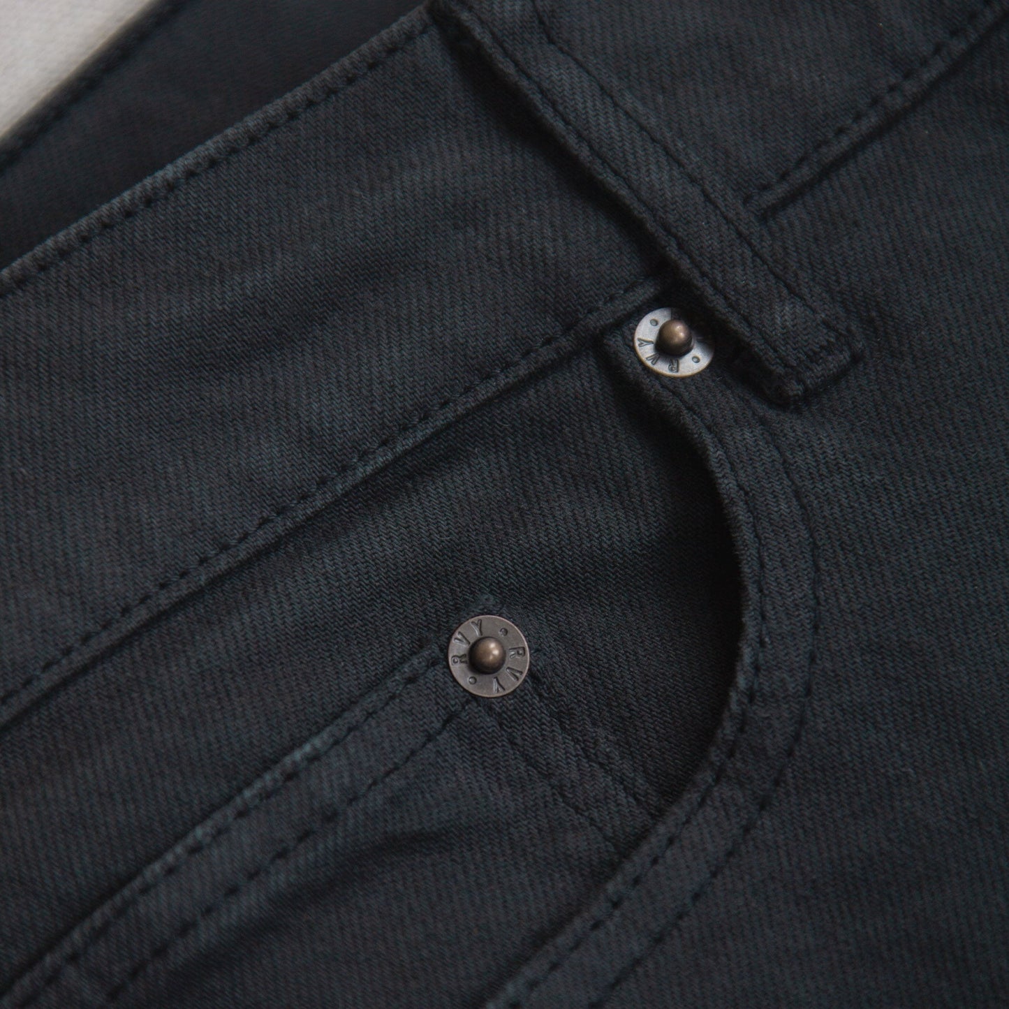 Rivay Wade Garment Dyed Washed Black Five Pocket Pant