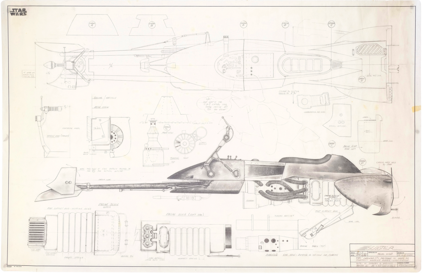 Star Wars: Return Of The Jedi Speederbike Concept Art