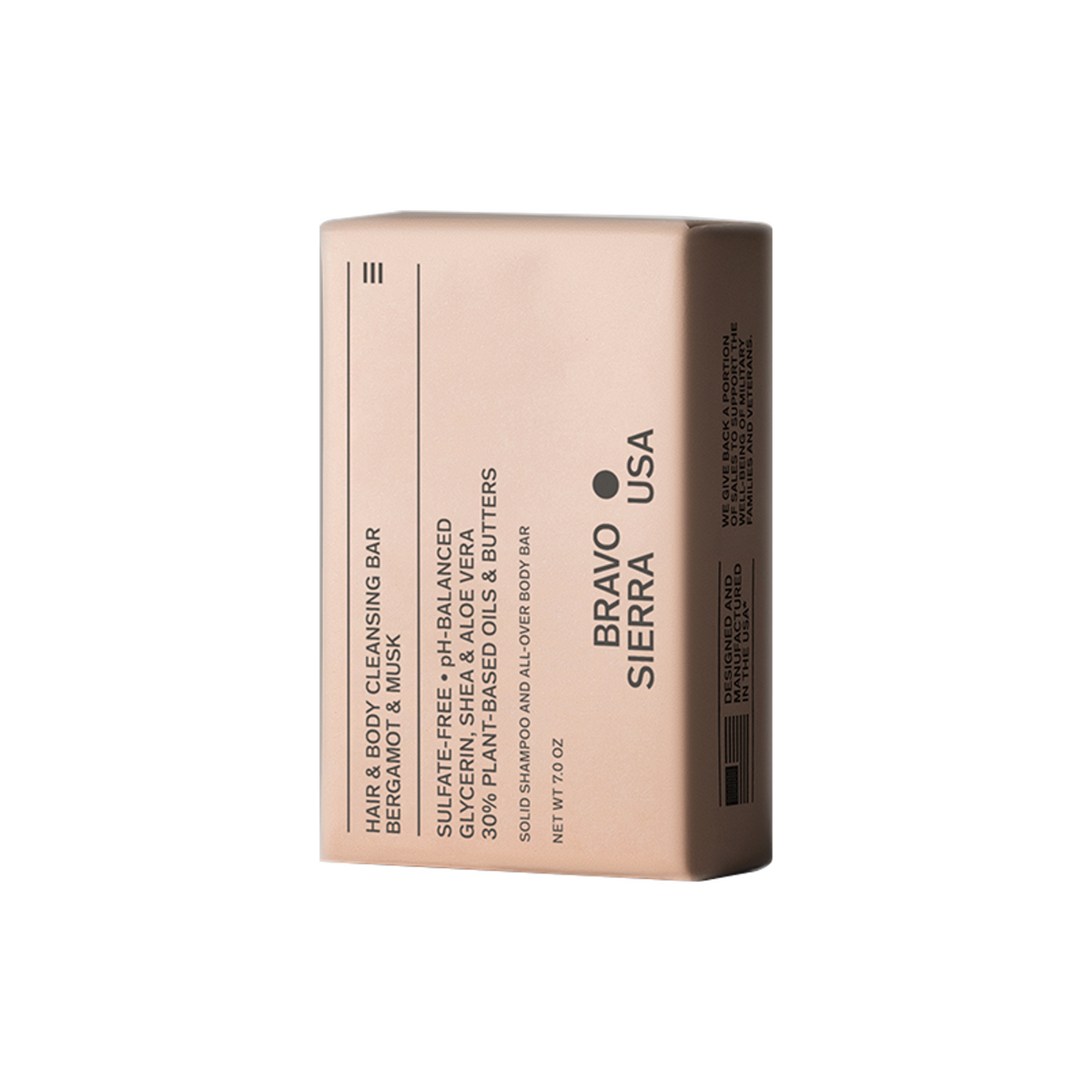 Bravo Sierra Hair & Body Cleansing Bar BERGAMOT & MUSK