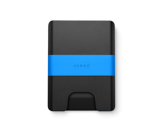 James Brand The Lowe Wallet Black + Alpine Liquid Blue
