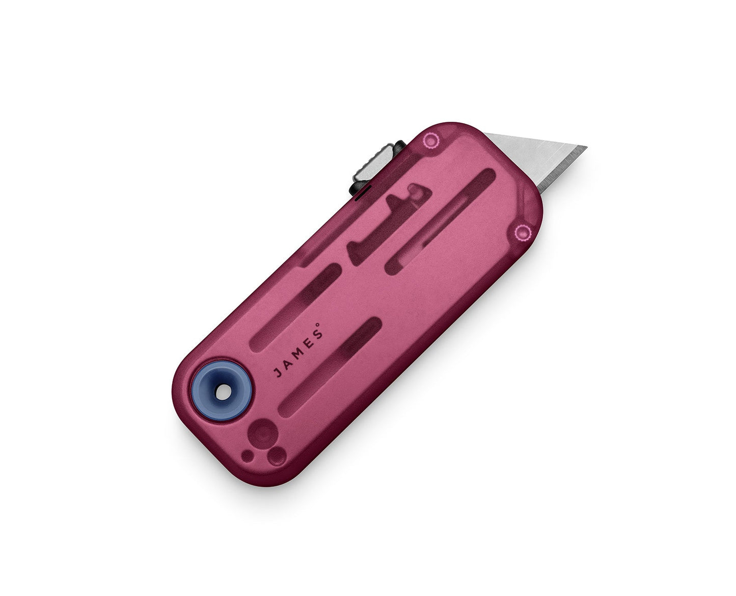James Brand The Palmer Utility Knife Clear Mulberry + Deep Blue