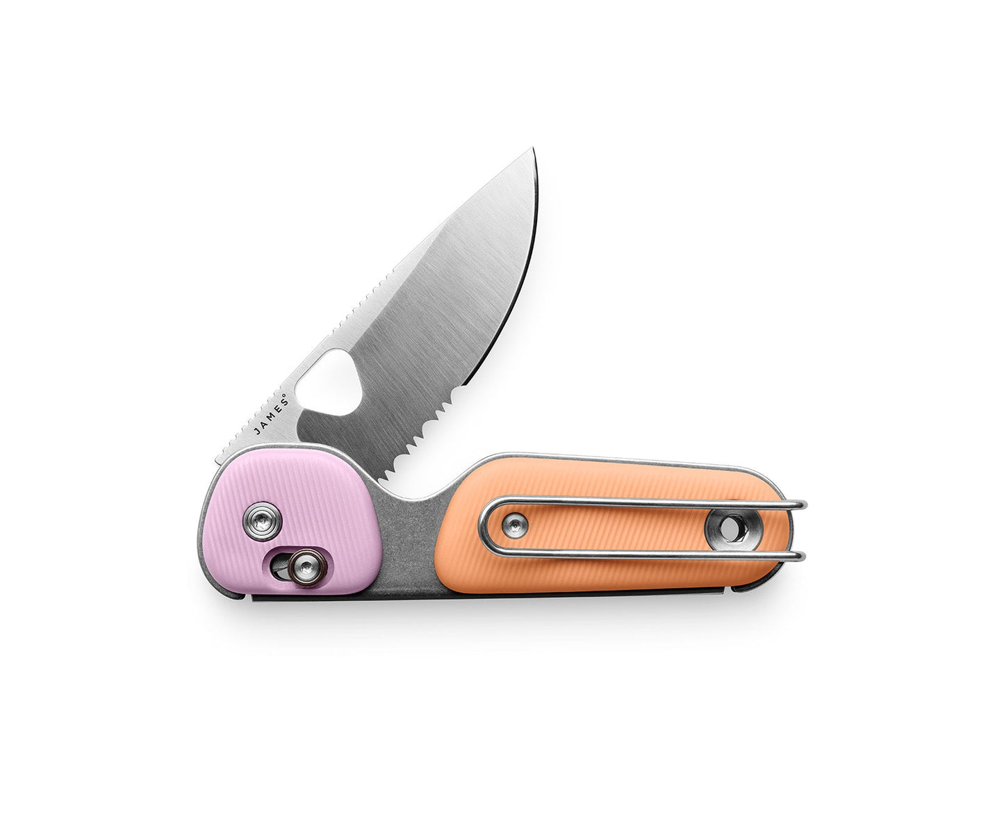 James Brand Redstone Knife Sherbet + Pink Haze Serrated